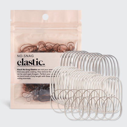 Brown No-Snag Elastics 100pc Set