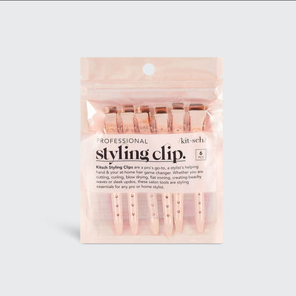 Rose Gold Styling Hair Clips 6pc Set