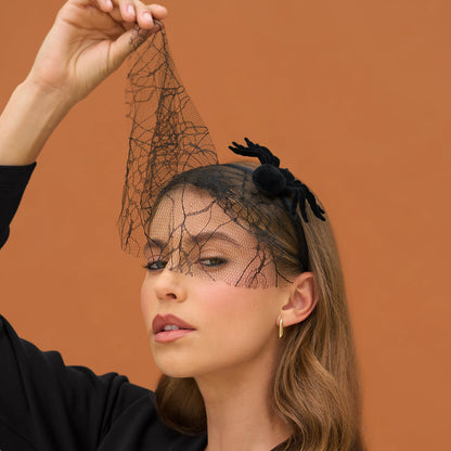 Spiderweb Veil Headband