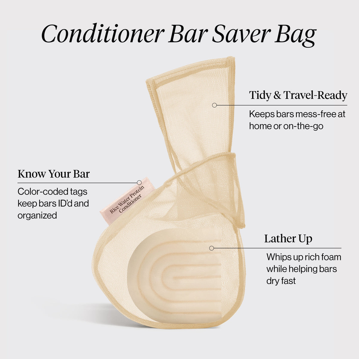 Rice Water Protein Conditioner Bar Saver Bag