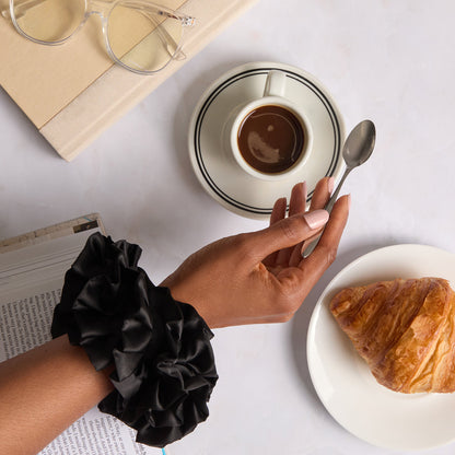 Black Ruffle Scrunchie