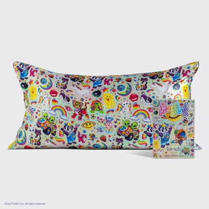 Lisa Frank x Kitsch Satin Pillowcase in The Fantastic World of Lisa Frank 4 Pack - King