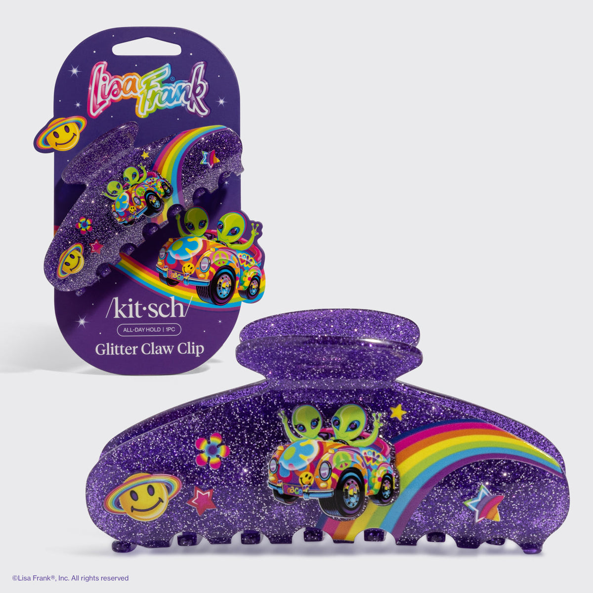 Lisa Frank x Kitsch Glitter Claw Clip in Zoomer™ & Zorbit™