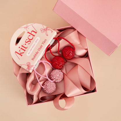 Red & Pink Bubble Hair Ties