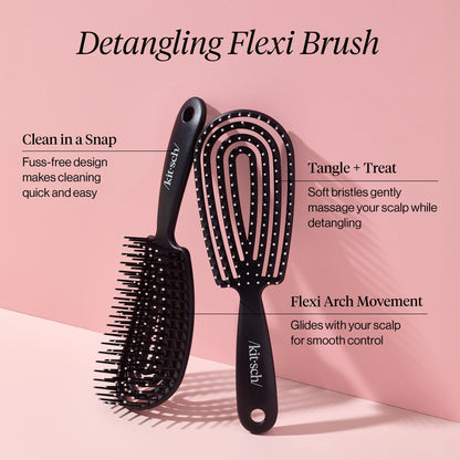 Black Detangling Flexi Brush