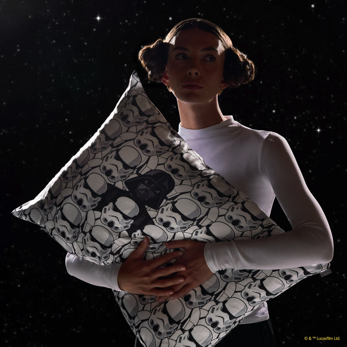 Star Wars™ & Kitsch Satin Pillowcase in Darth Vader & Stormtroopers