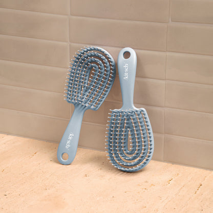 Haze Blue Detangling Flexi Brush - Mini
