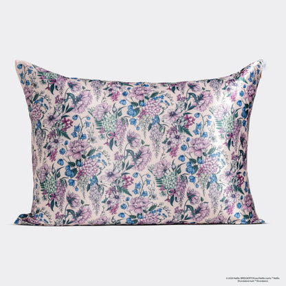 Bridgerton x Kitsch Satin Pillowcase in Wisteria 2 Pack