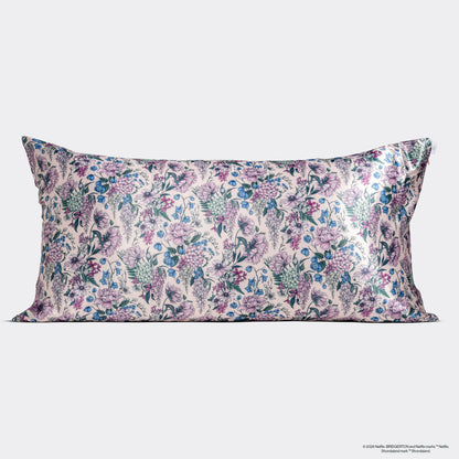Bridgerton x Kitsch Satin Pillowcase in Wisteria 2 Pack - King