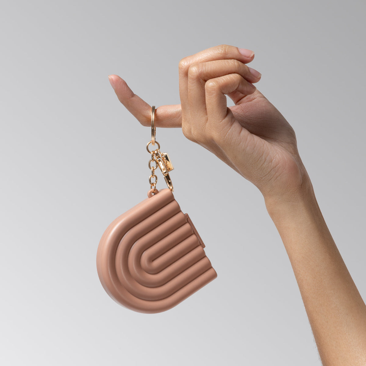 Terracotta Compact Mirror Keychain