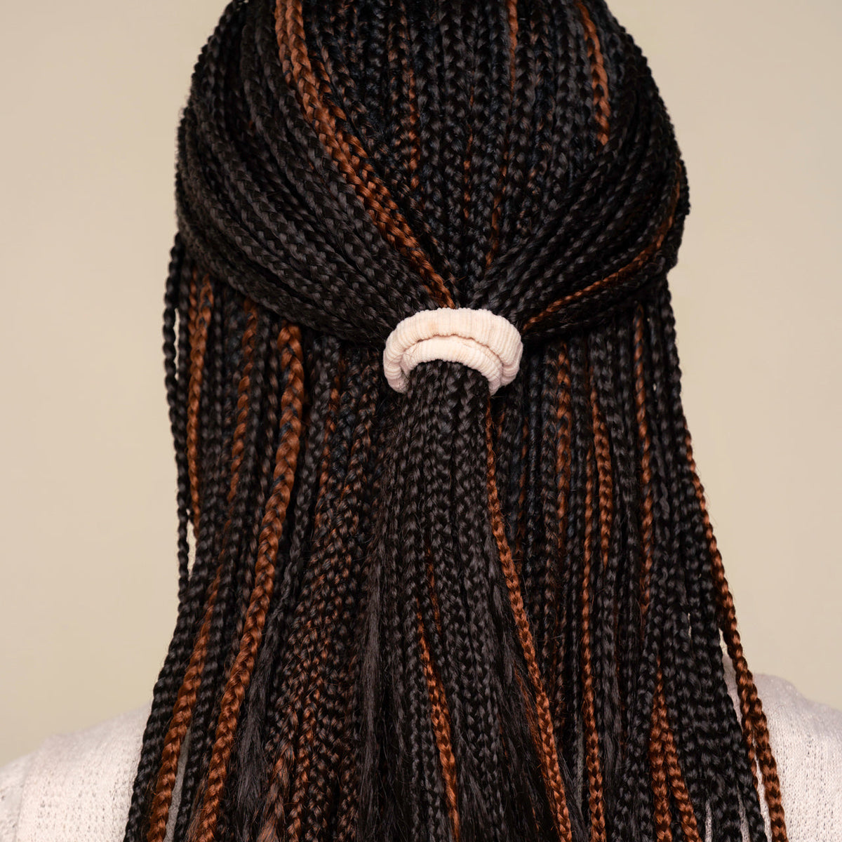 Blush Ribbed Hair Elastics