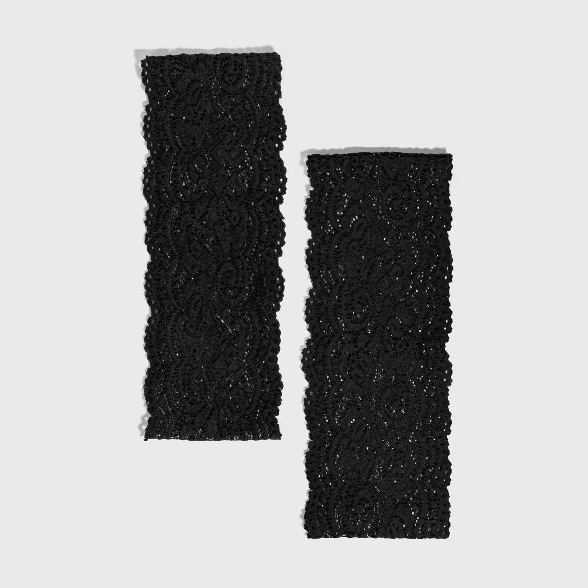 Black Wide Lace Headbands 2pc Set