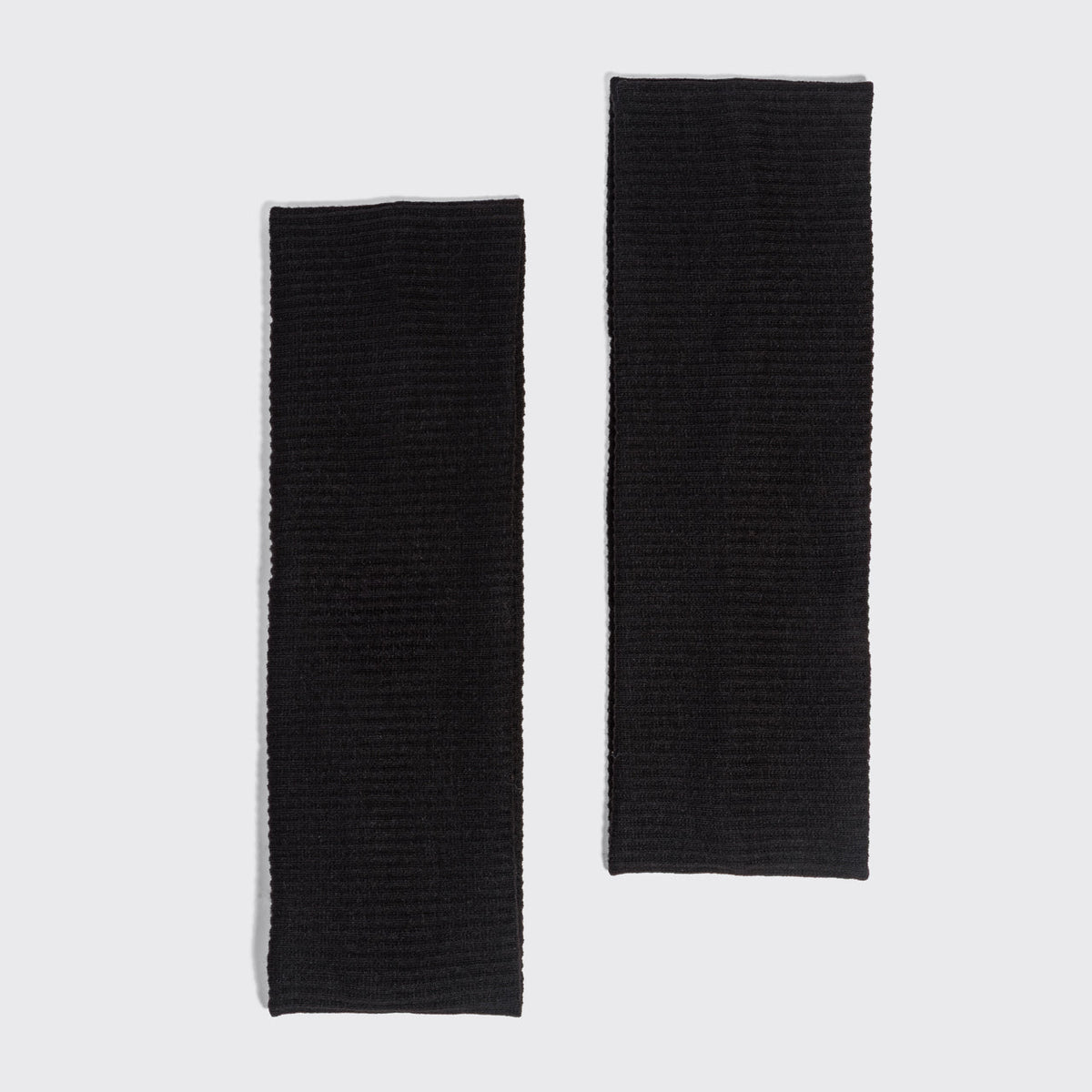 Black Ribbed Elastic Headbands 2pc Set