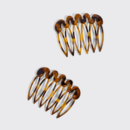 Tort French Hair Combs 2pc Set