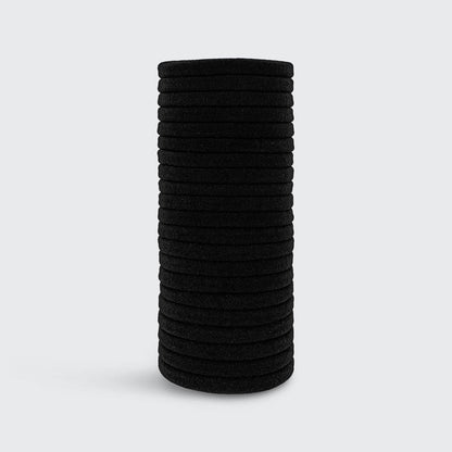 Black Elastic Hair Ties 20pc Set