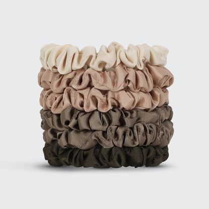 Eucalyptus Ultra Petite Satin Scrunchies 6pc set