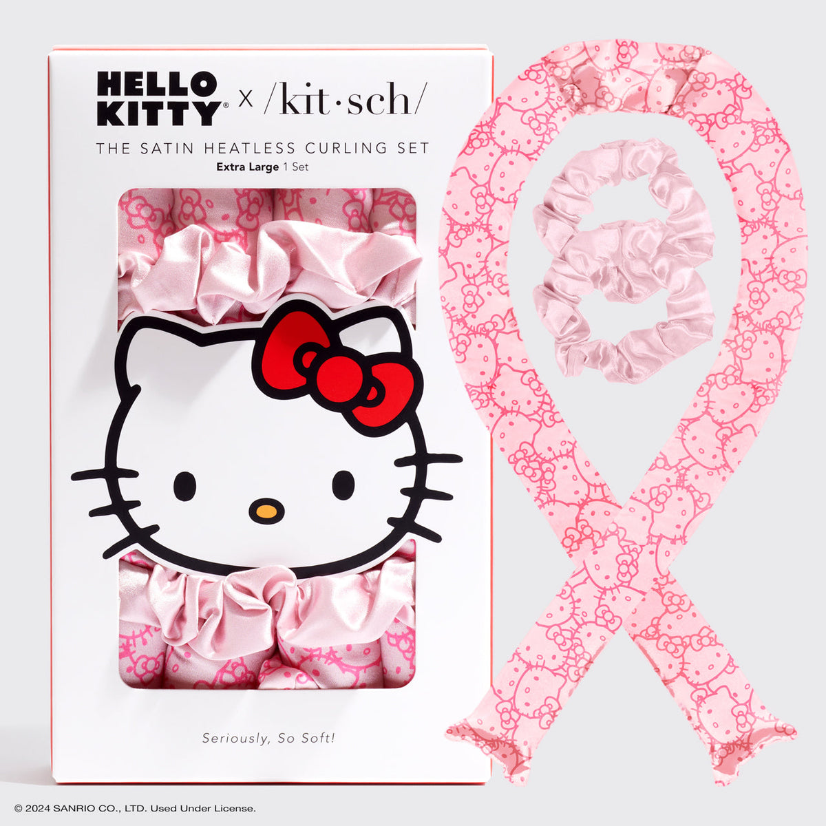 Kitsch x Hello Kitty XL Heatless Curling Set in Hello Kitty Faces