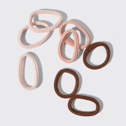Rosewood Seamless Hair Elastics 8pc Set