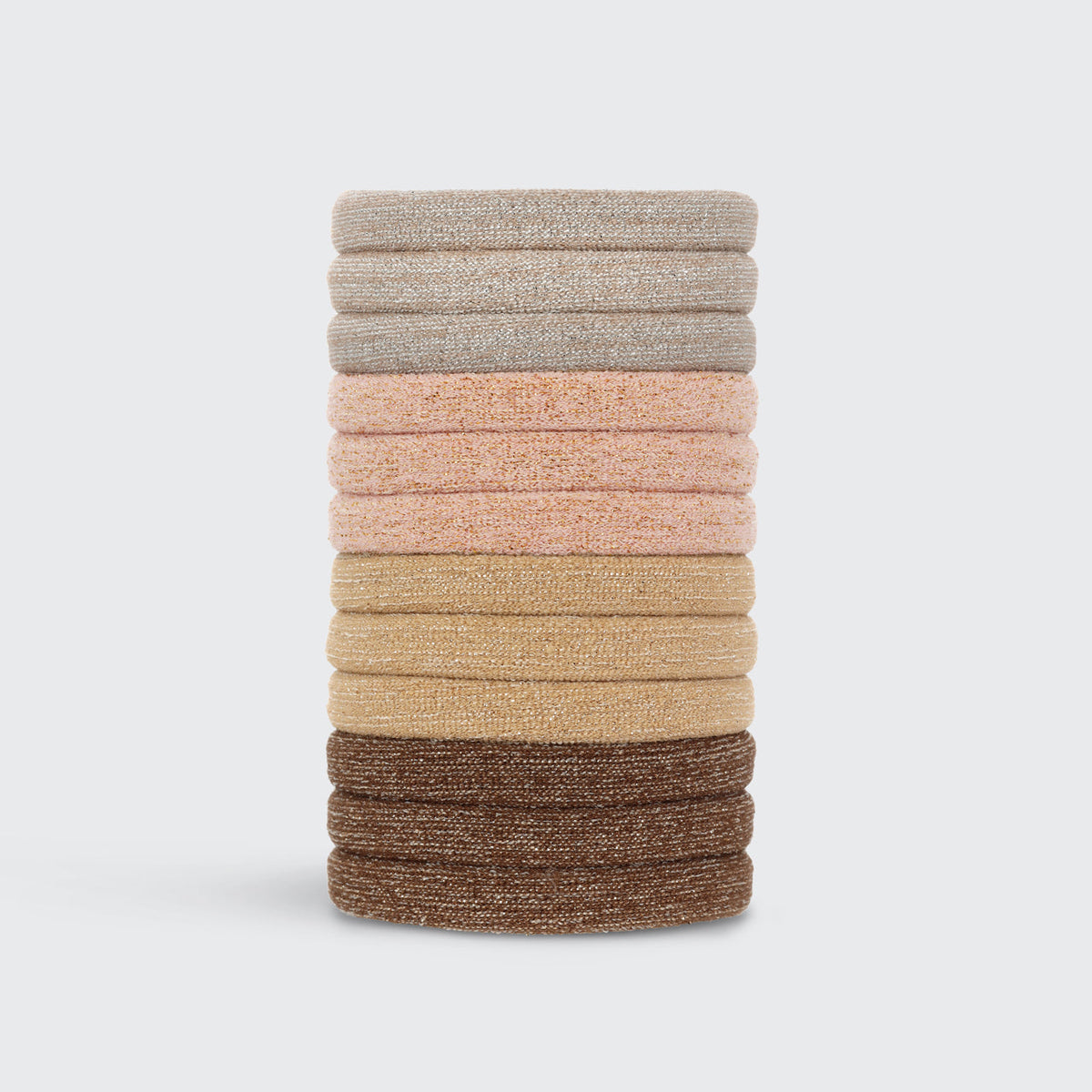 Neutral Glitter Elastics 12pc Set