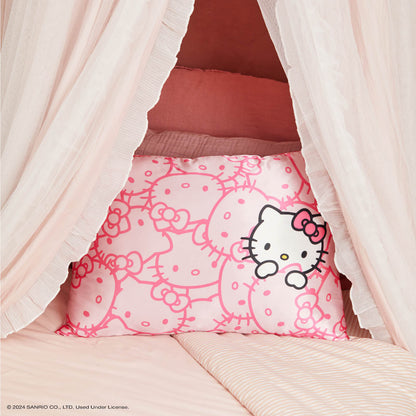 Kitsch x Hello Kitty Satin Pillowcase in Pink Hello Kitty Faces