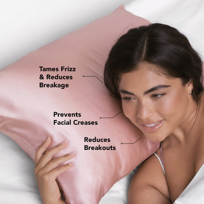 Satin Pillowcase in Blush 2 Pack